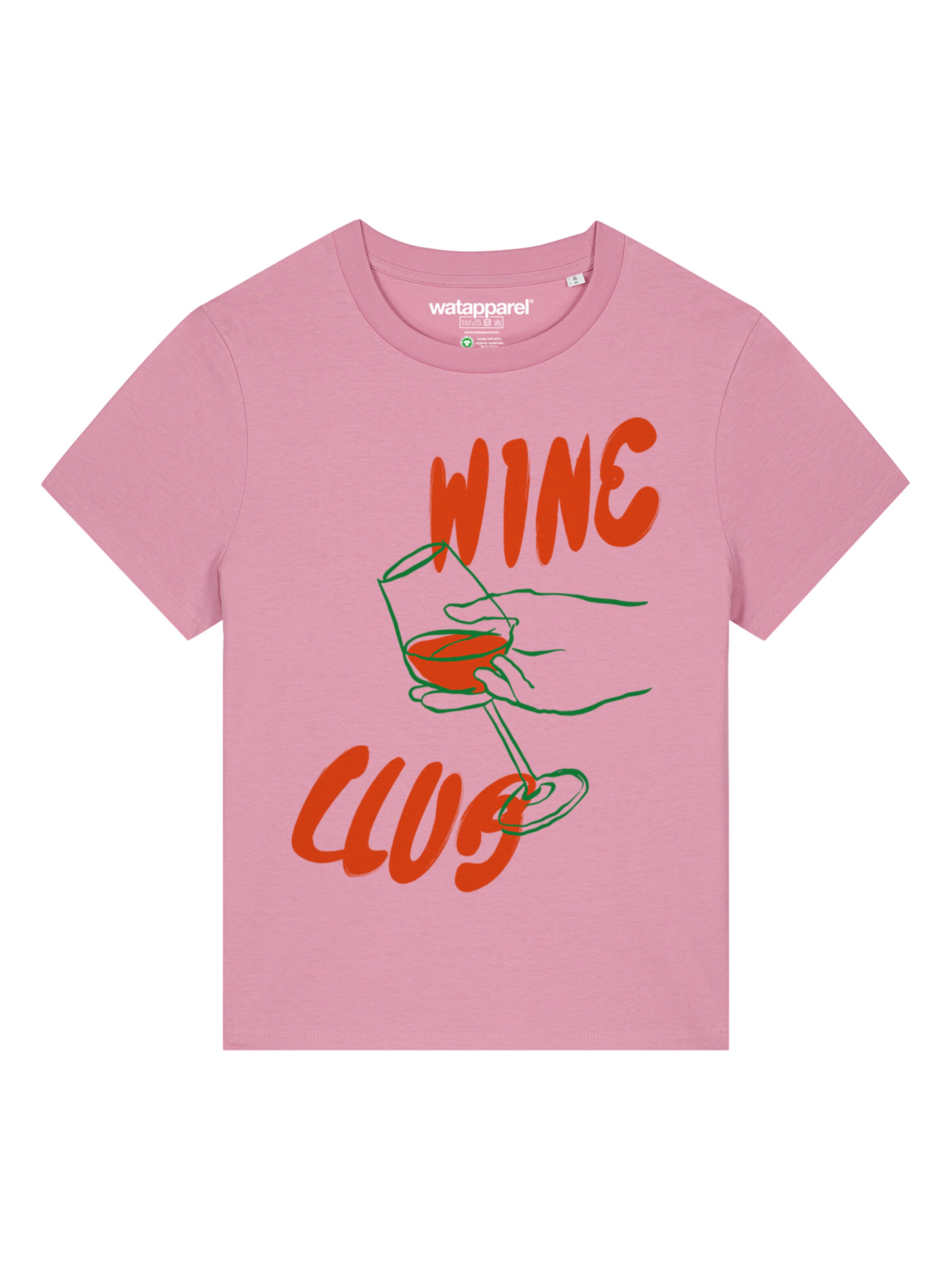 Watapparel Shirt 'Wine Club' in Pink: front
