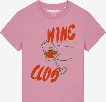 T-shirt 'Wine Club' Watapparel en rose : devant