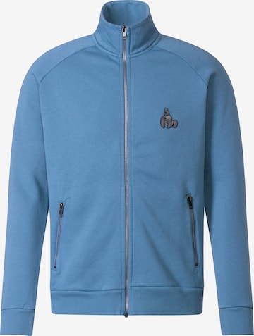 THAT GORILLA BRAND Zip-Up Hoodie 'VIRUNGA' in Blue: front