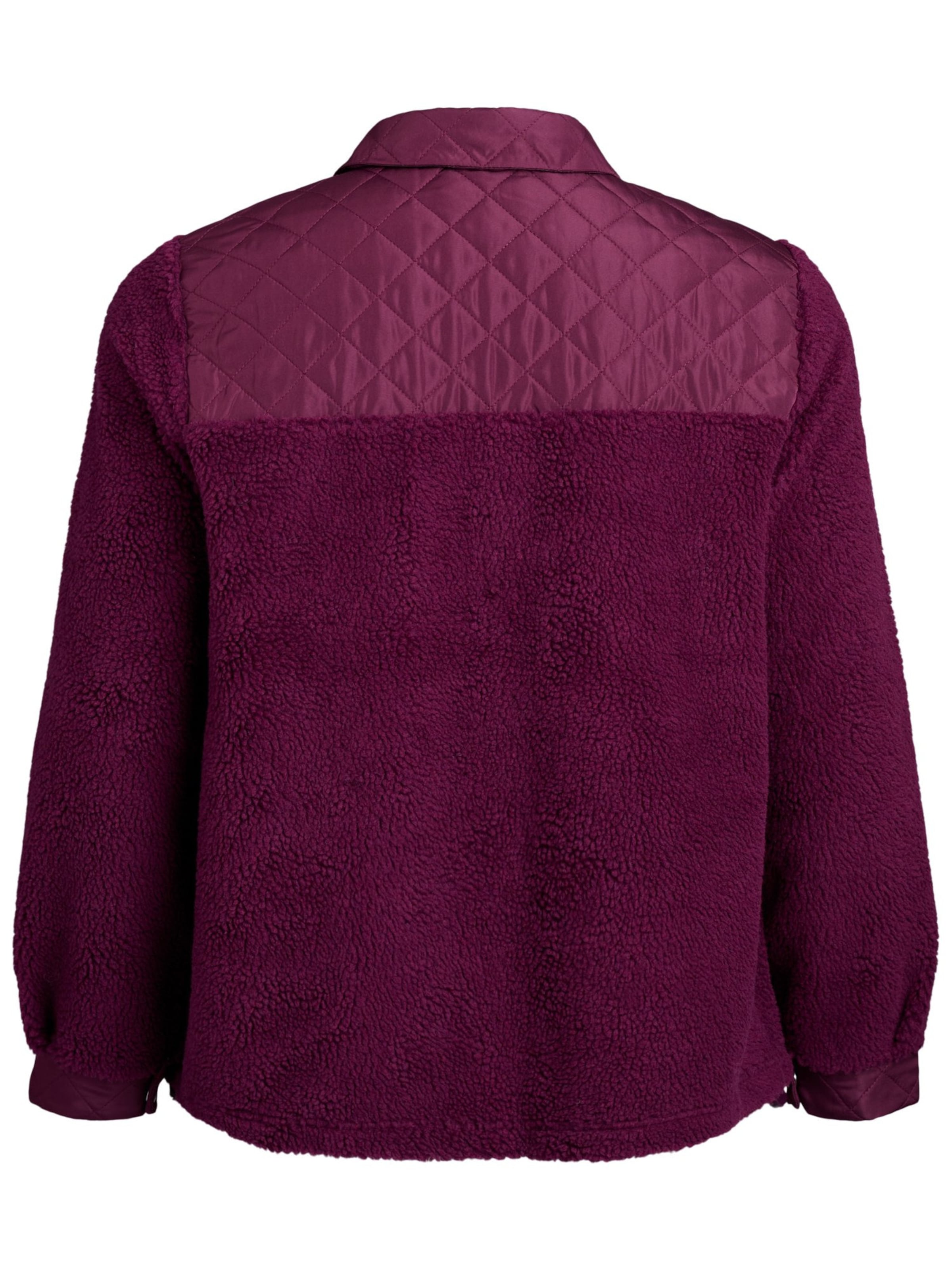 Active by Zizzi Athletic fleece jacket 'AOPHELIA' in Red