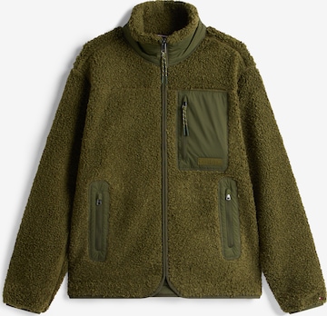 TOMMY HILFIGER Fleecejakke i grøn: forside