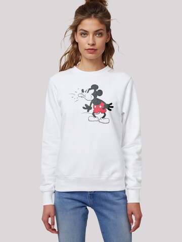 F4NT4STIC Sweatshirt 'Disney Mickey Mouse Tongue' in White: front