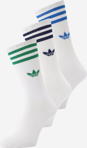 Chaussettes 'SOLID CREW' ADIDAS ORIGINALS en blanc : devant