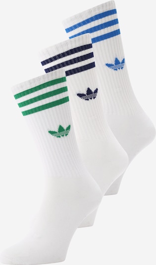ADIDAS ORIGINALS Socks 'SOLID CREW' in Blue / Navy / Green / White, Item view