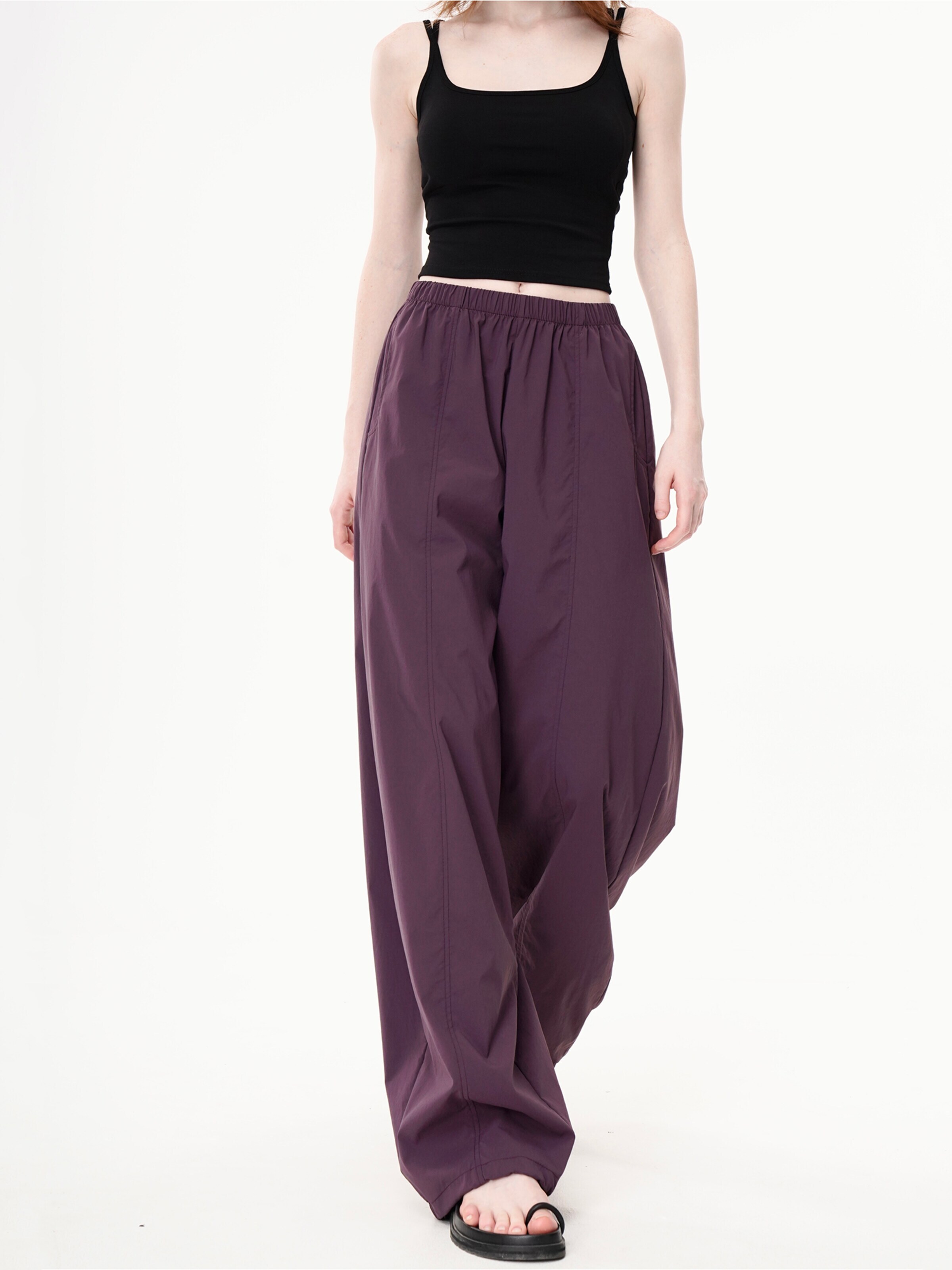 yoligex Regular Hose 'YOLIGEX Lockere Jogpants Lila Elastischer Taillenbund'‌‌‌‌‌ in Lila