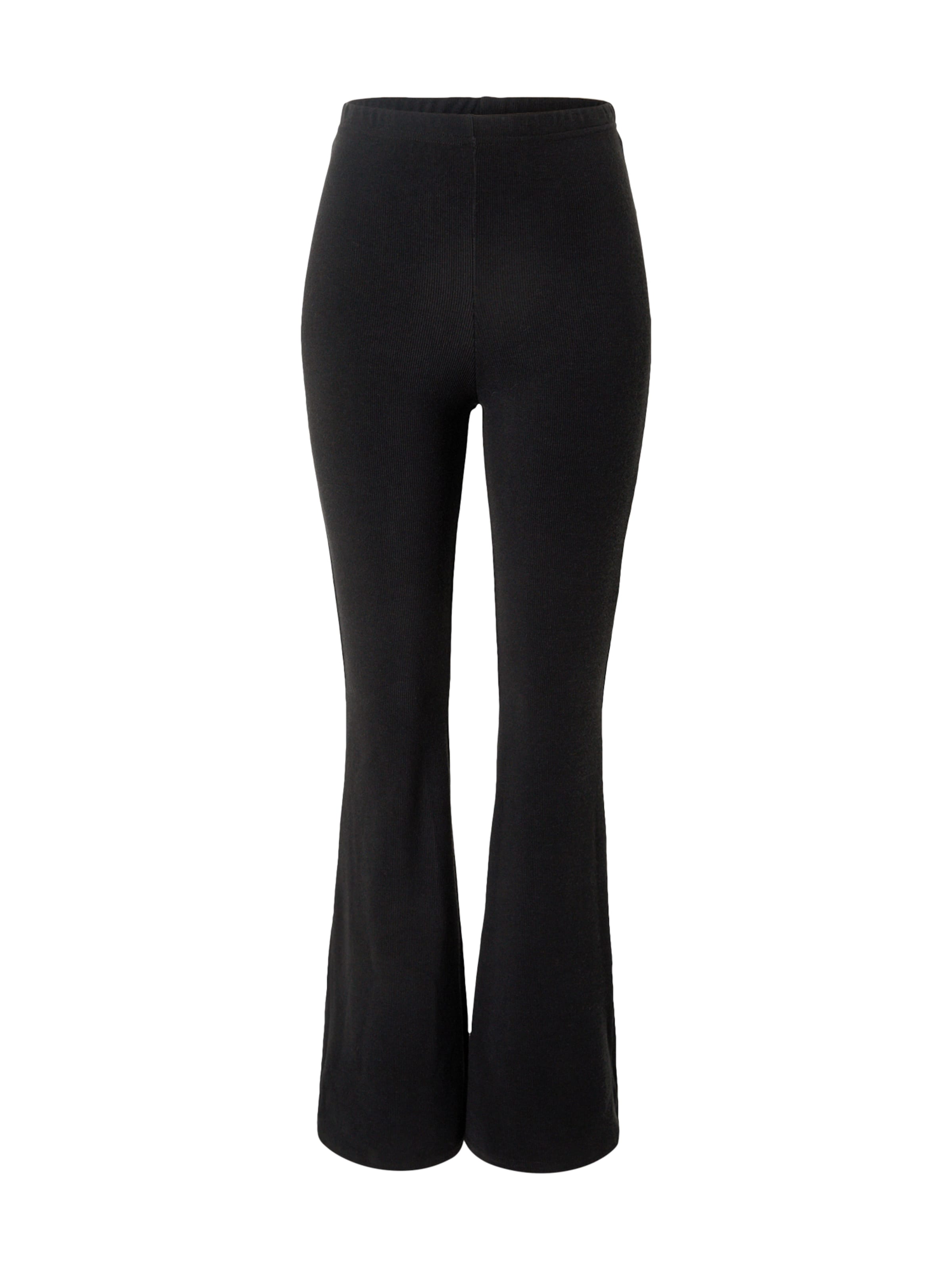 Nasty Gal Flared Trousers in Black: front