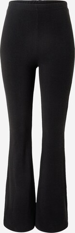 Nasty Gal Flared Trousers in Black: front