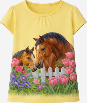 LEAFLETIC Shirt 'Leafletic Girls T-shirt' in Yellow: front