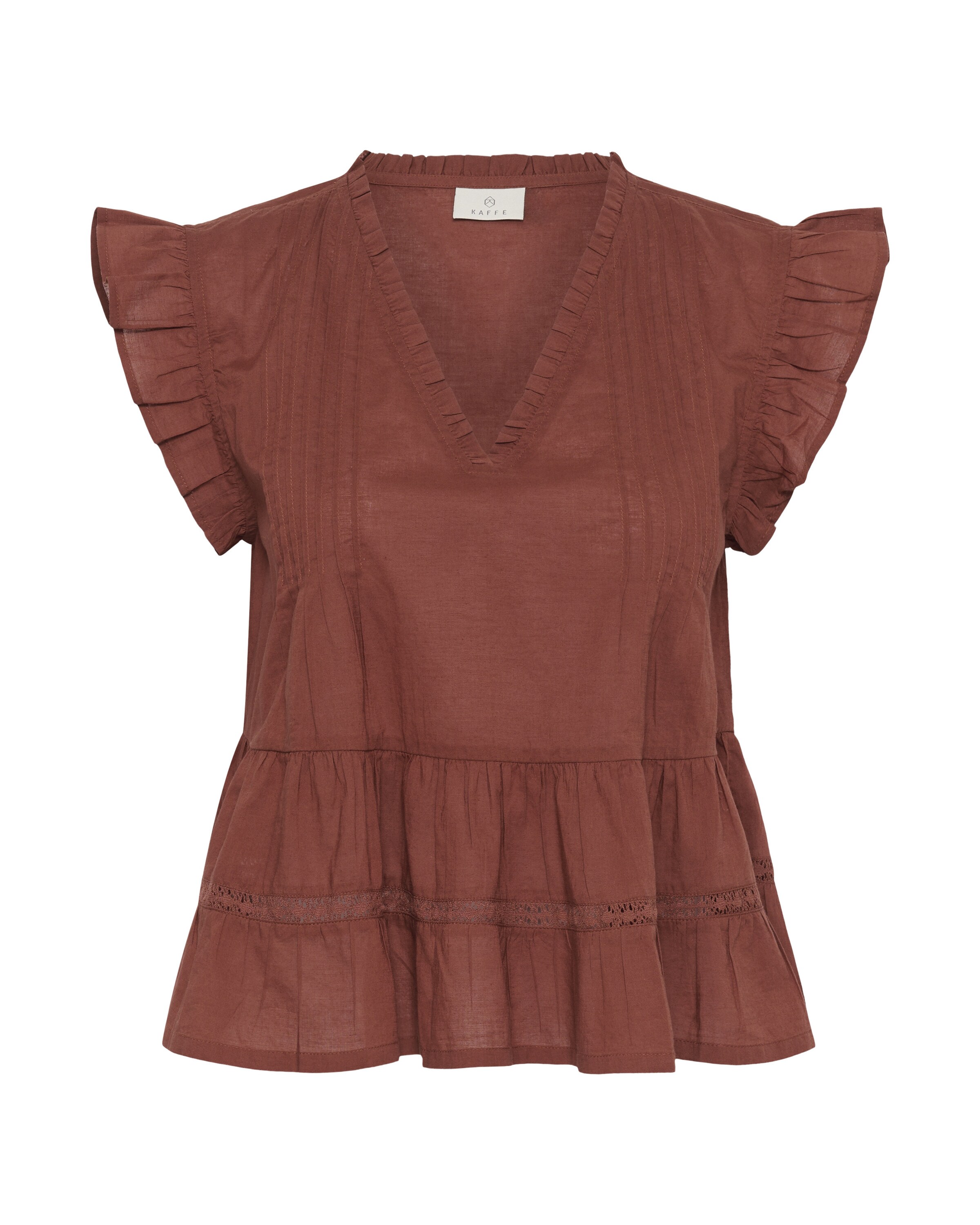 Kaffe - Blusa 'KAValerie' em castanho: frente