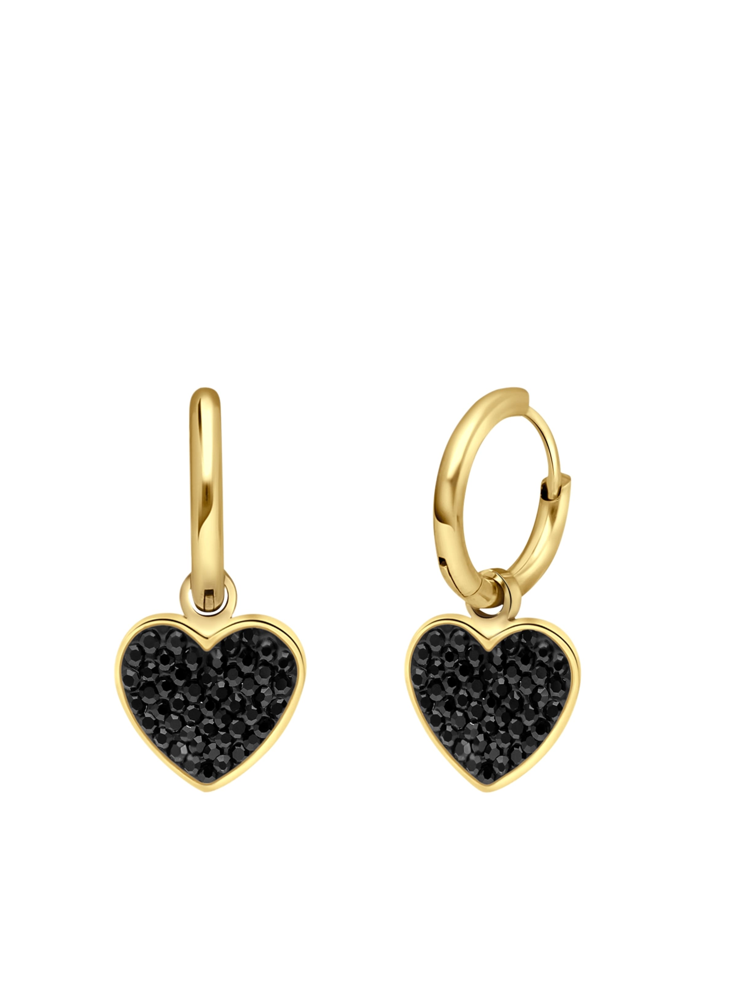 Boucles d'oreilles Lucardi en or : devant