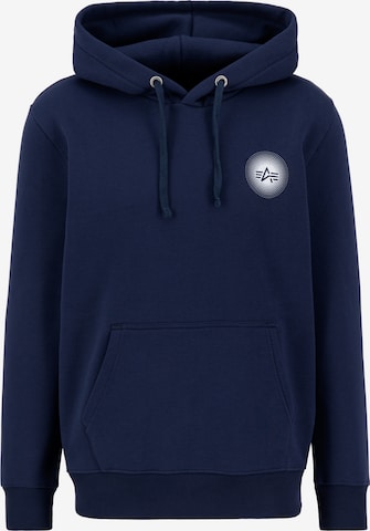 ALPHA INDUSTRIES Sweatshirt in Blauw: voorkant