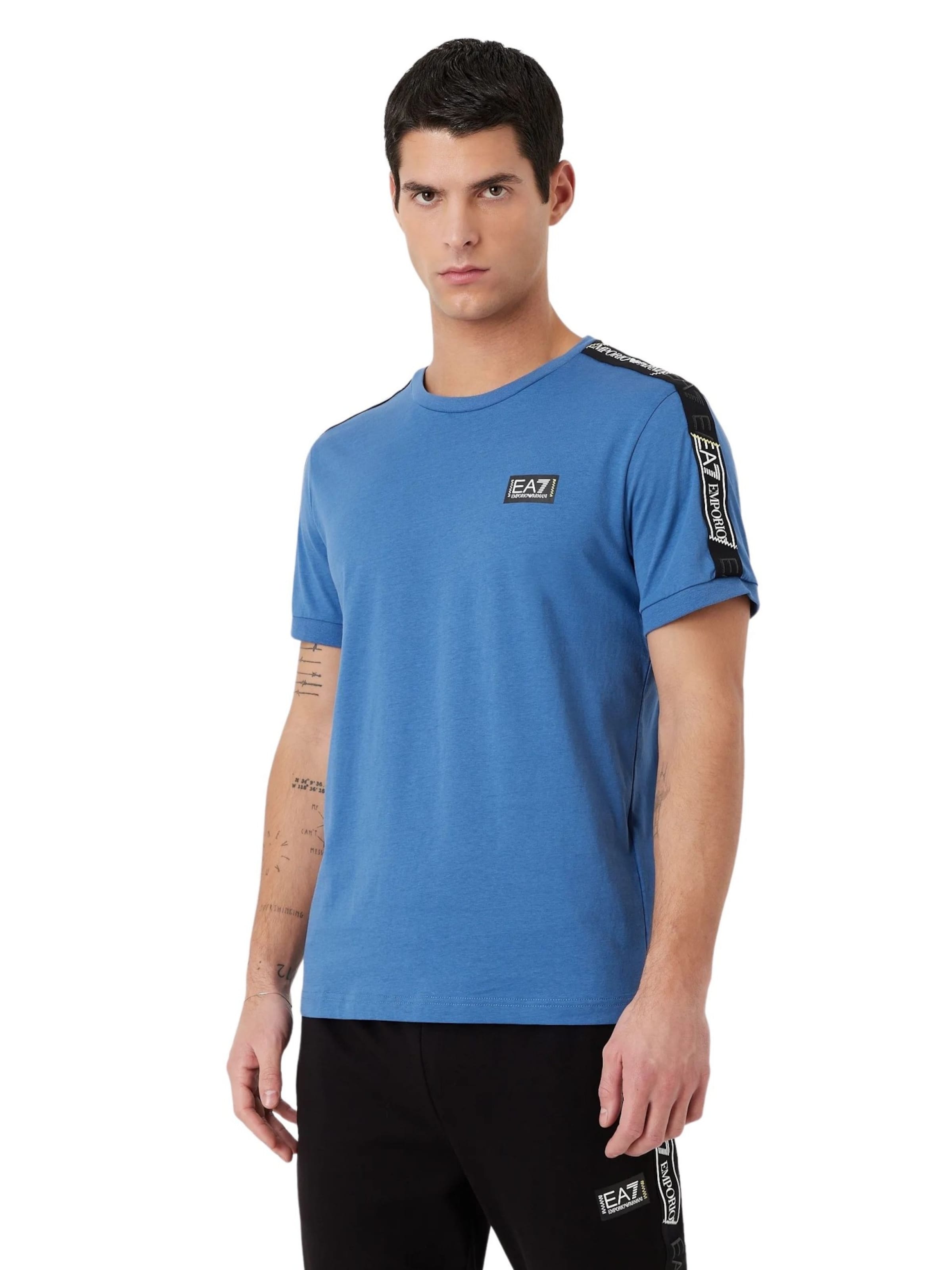 EA7 Emporio Armani Shirt in Blauw: voorkant