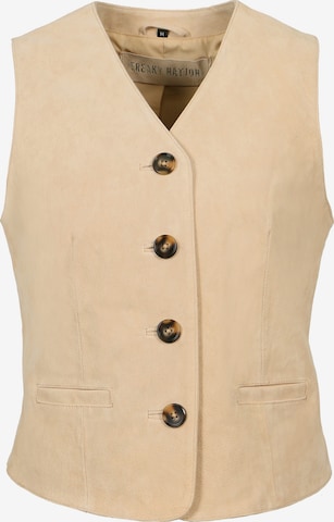 balta FREAKY NATION Liemenė ' Lederweste ': priekis