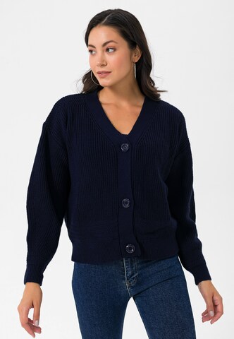 Cardigan Felix Hardy en bleu : devant