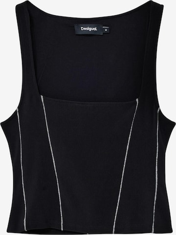 juoda Desigual Palaidinė be rankovių: priekis