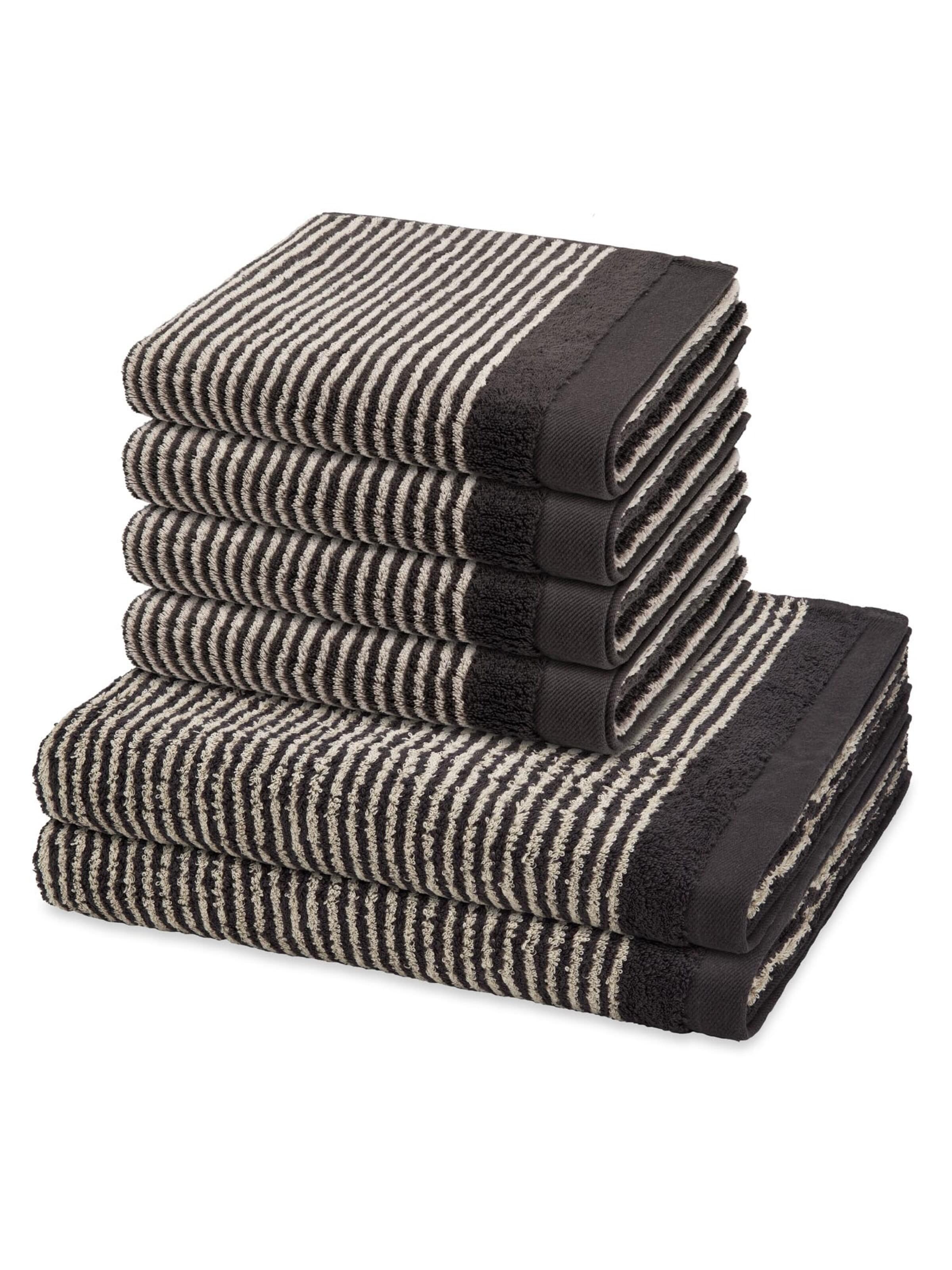 ROSS Towel 'Stripes' in Grey: front