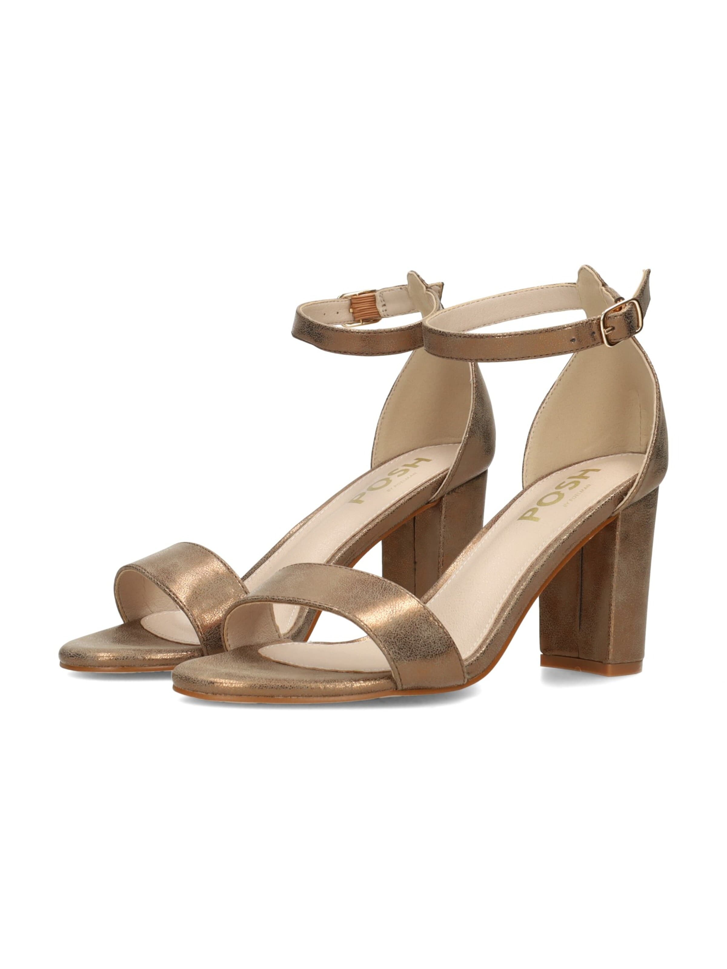 Sandales à lanières 'Laurie' POSH by Poelman en bronze