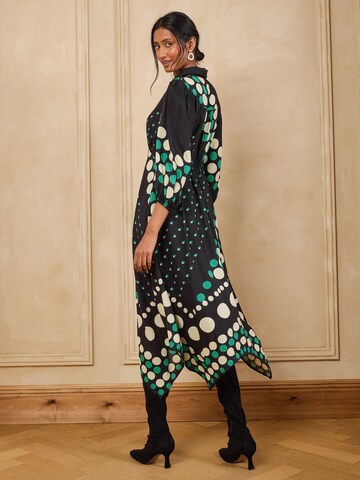 love & roses - Vestido camisero en negro