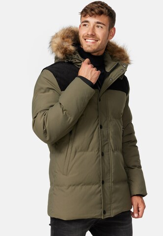 Parka d’hiver 'Hexyl' INDICODE JEANS en vert