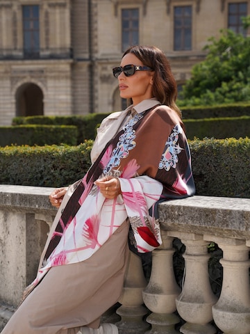 My Minelli - Chal 'Glamour - Hand Rolled Silk Scarf' en gris