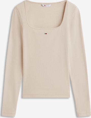 Tommy Jeans Langarmshirt in Beige: Vorderseite
