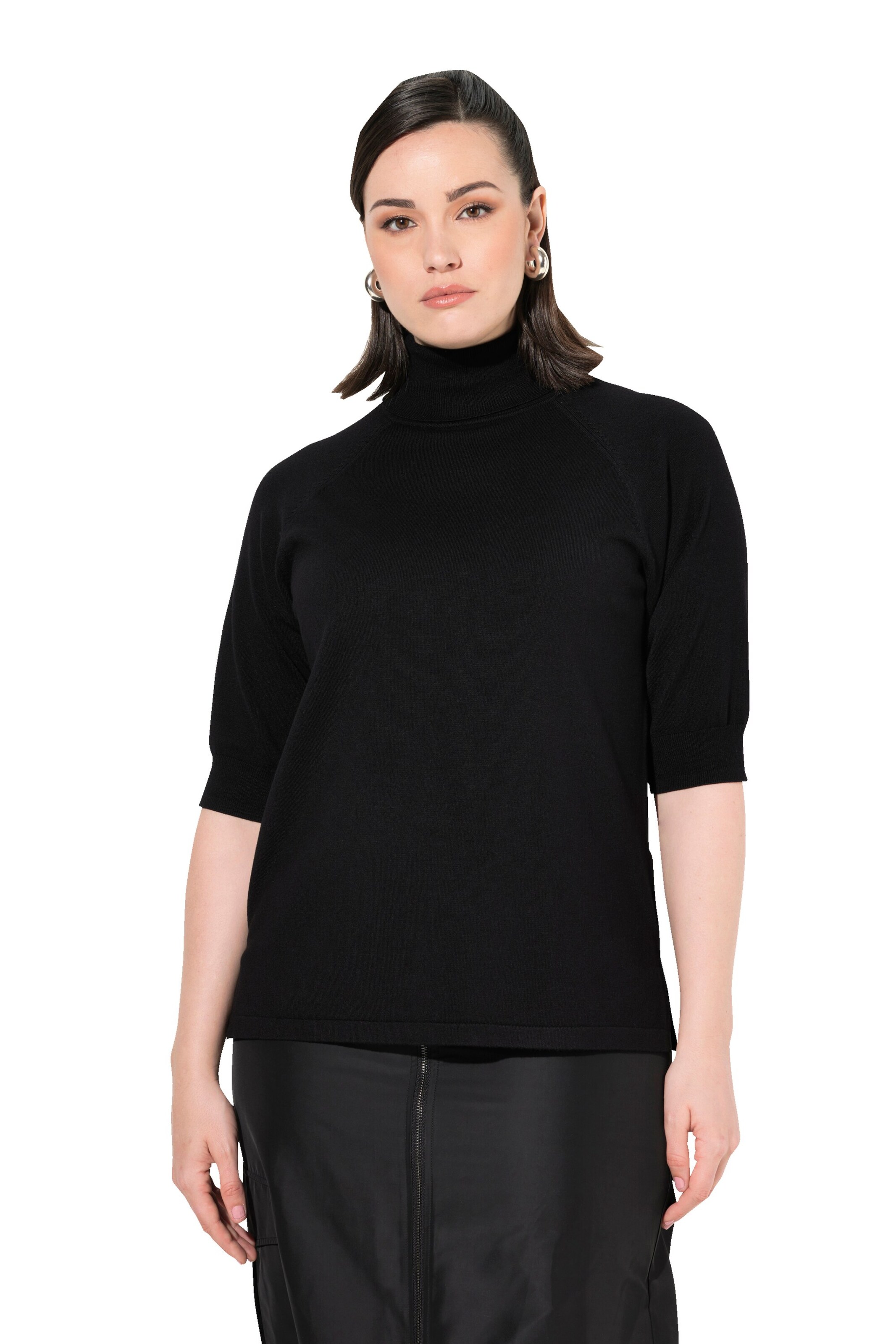 Pull-over Ulla Popken en noir : devant