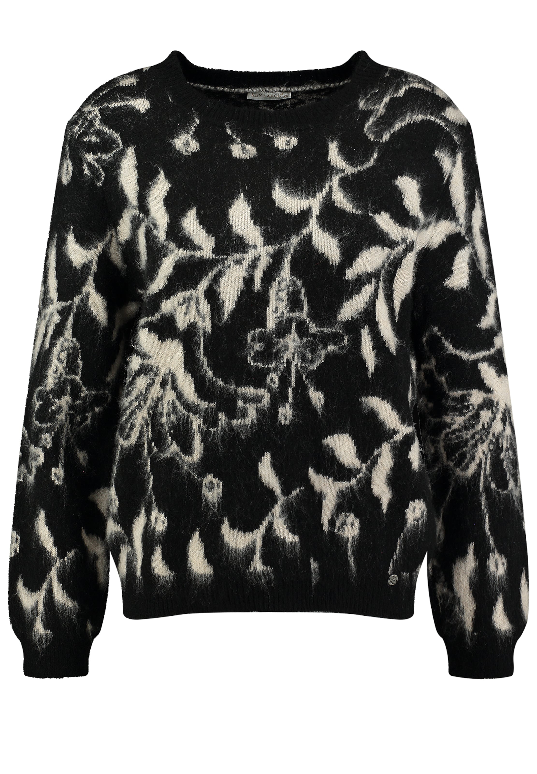 Key Largo Svetr 'Plant' – černá: přední strana