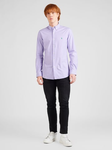 Slim fit Camicia di Polo Ralph Lauren in lilla