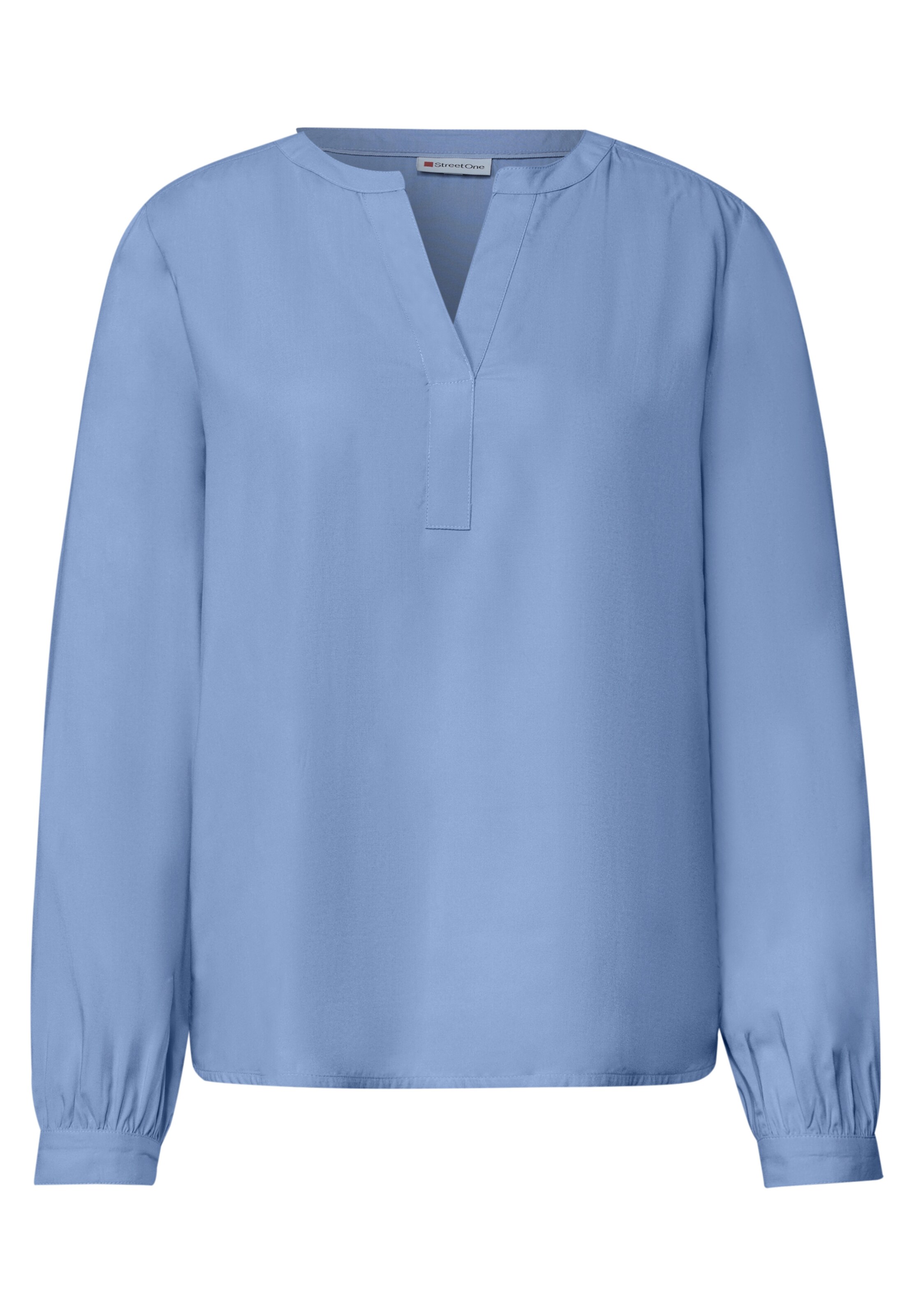 STREET ONE Split Neck Tunika in Blau: Vorderseite