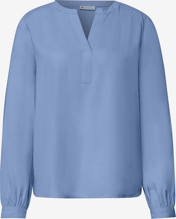 STREET ONE Split Neck Tunika in Blau: Vorderseite