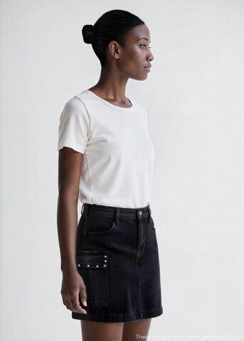 MANGO TEEN Skirt 'Ministud' in Black