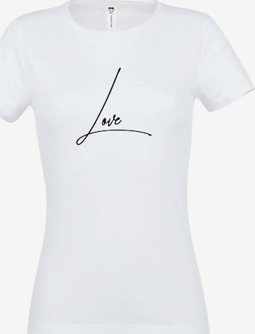 RMK Shirt 'Love' in White: front