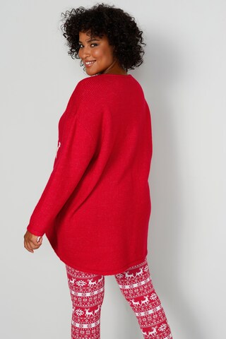 Angel of Style Oversized Sweater in Red