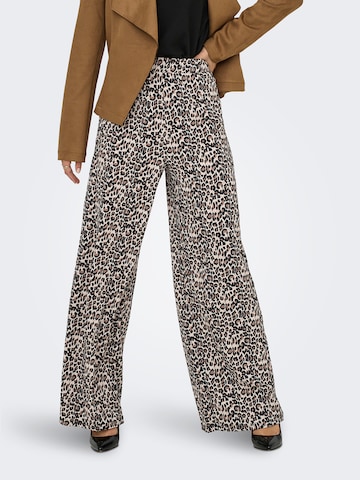 Wide Leg Pantalon 'JDYDEBBIE' JDY en beige : devant