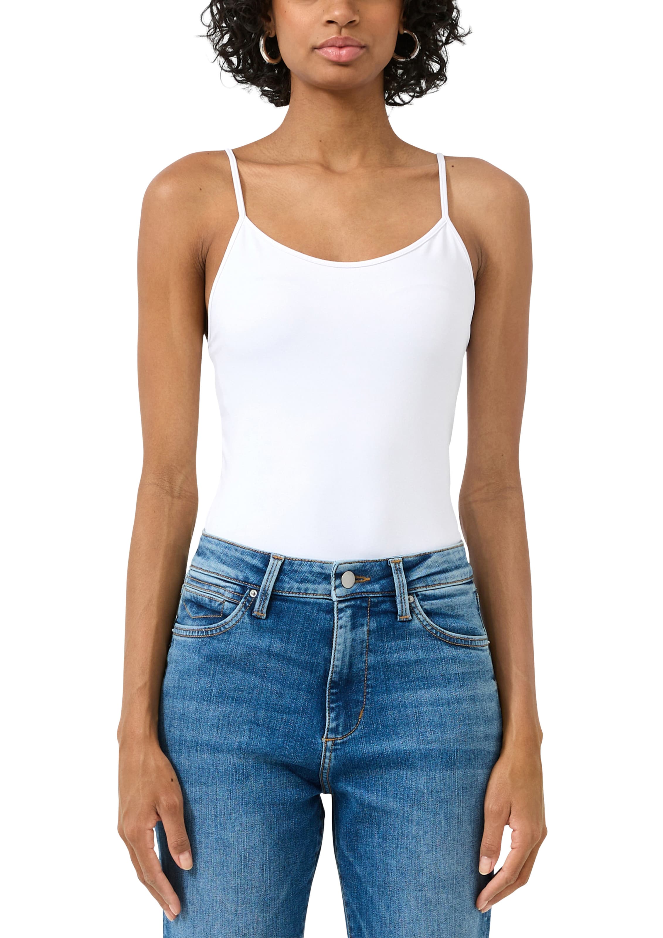 T-shirt QS en blanc : devant