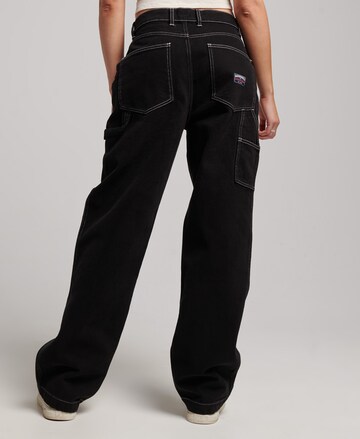 Superdry Wide Leg Jeans in Schwarz