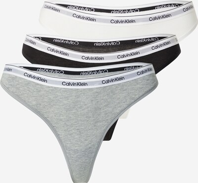 Calvin Klein String in grau / schwarz / weiß, Produktansicht