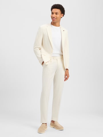 Finshley & Harding London Slimfit Pak ' Brixdon-11-Hudson ' in Wit: voorkant