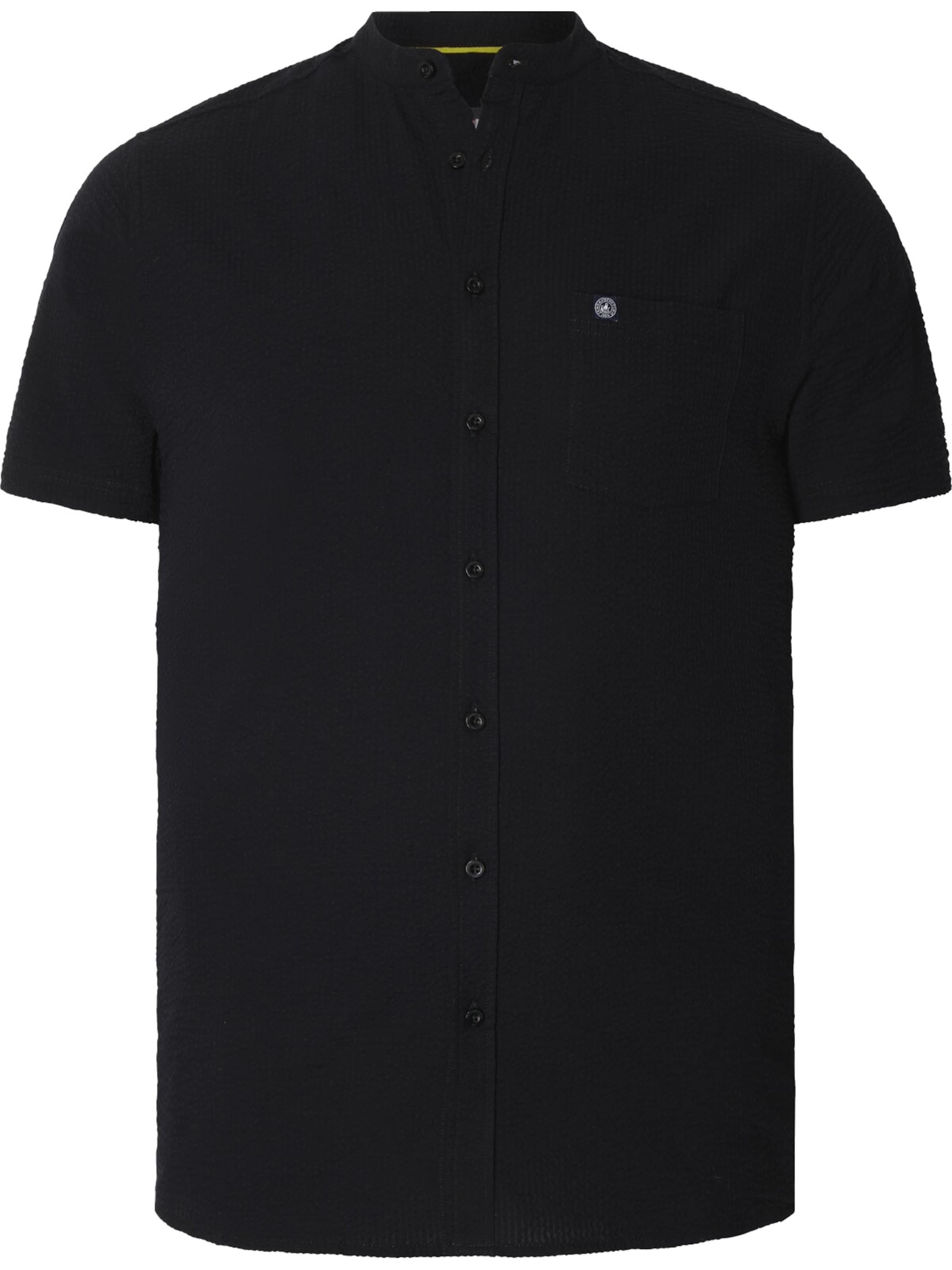 Jan Vanderstorm Hemd 'Albart' in Schwarz: Vorderseite