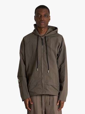 Veste de survêtement DARK LABEL en gris : devant