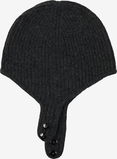 GOBI Cashmere Bonnet 'Knitted Aviator Cap' en 55-60 en anthracite, Vue avec produit