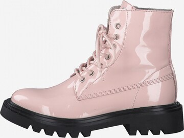 TAMARIS Lace-Up Ankle Boots in Pink