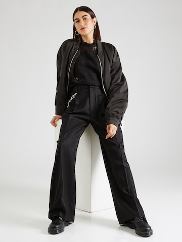 G-Star RAW Wide leg Trousers with creases in Black