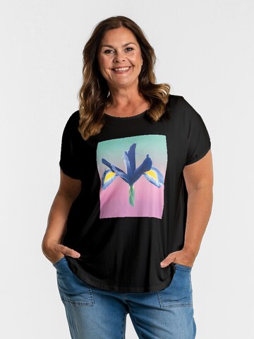 GOZZIP T-Shirt 'Gitte ' in Schwarz: Vorderseite