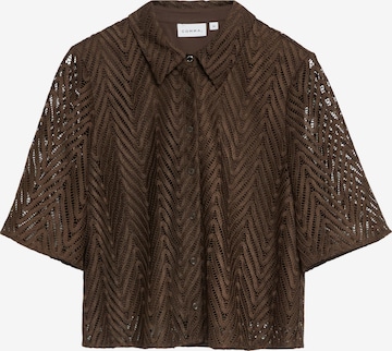 Chemisier COMMA en marron : devant