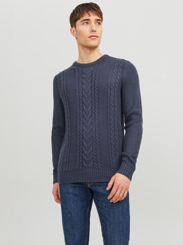 JACK & JONES Sweter 'Craig' w kolorze niebieski: przód