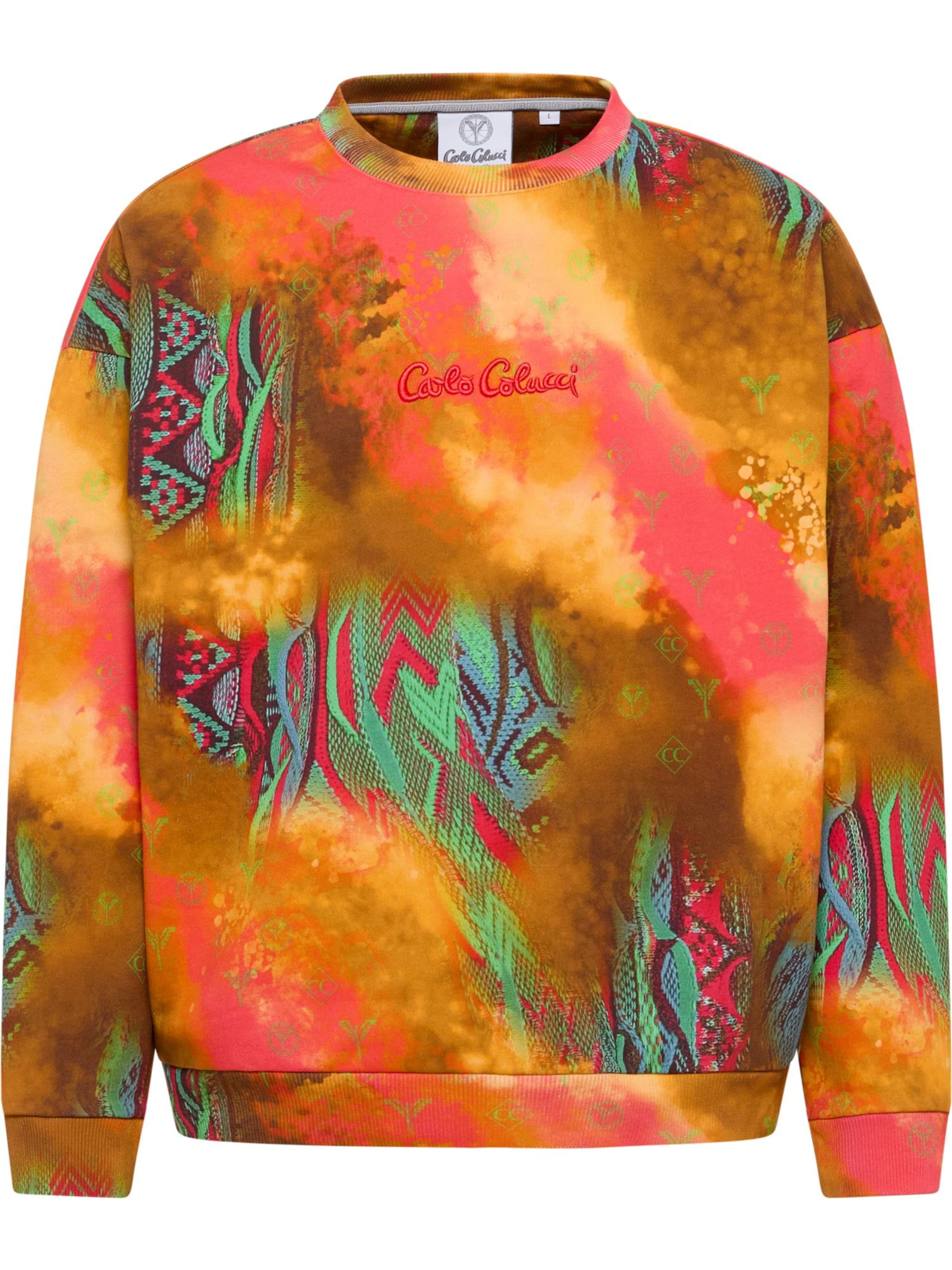 Carlo Colucci Sweatshirt 'Diop' in Oranje: voorkant