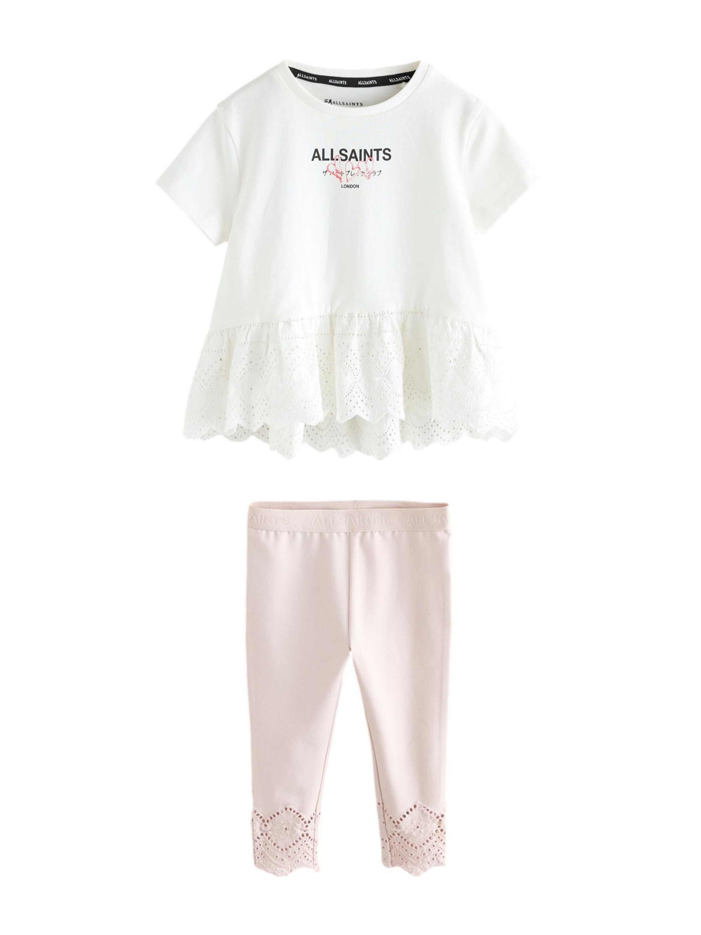 smALLSAINTS Set 'Amore' in 86 in Pastel pink / Red / Black / White, Item view