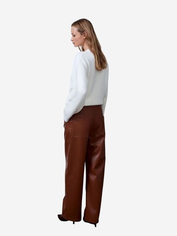 Dilvin Wide leg Broek 'Hose' in Bruin