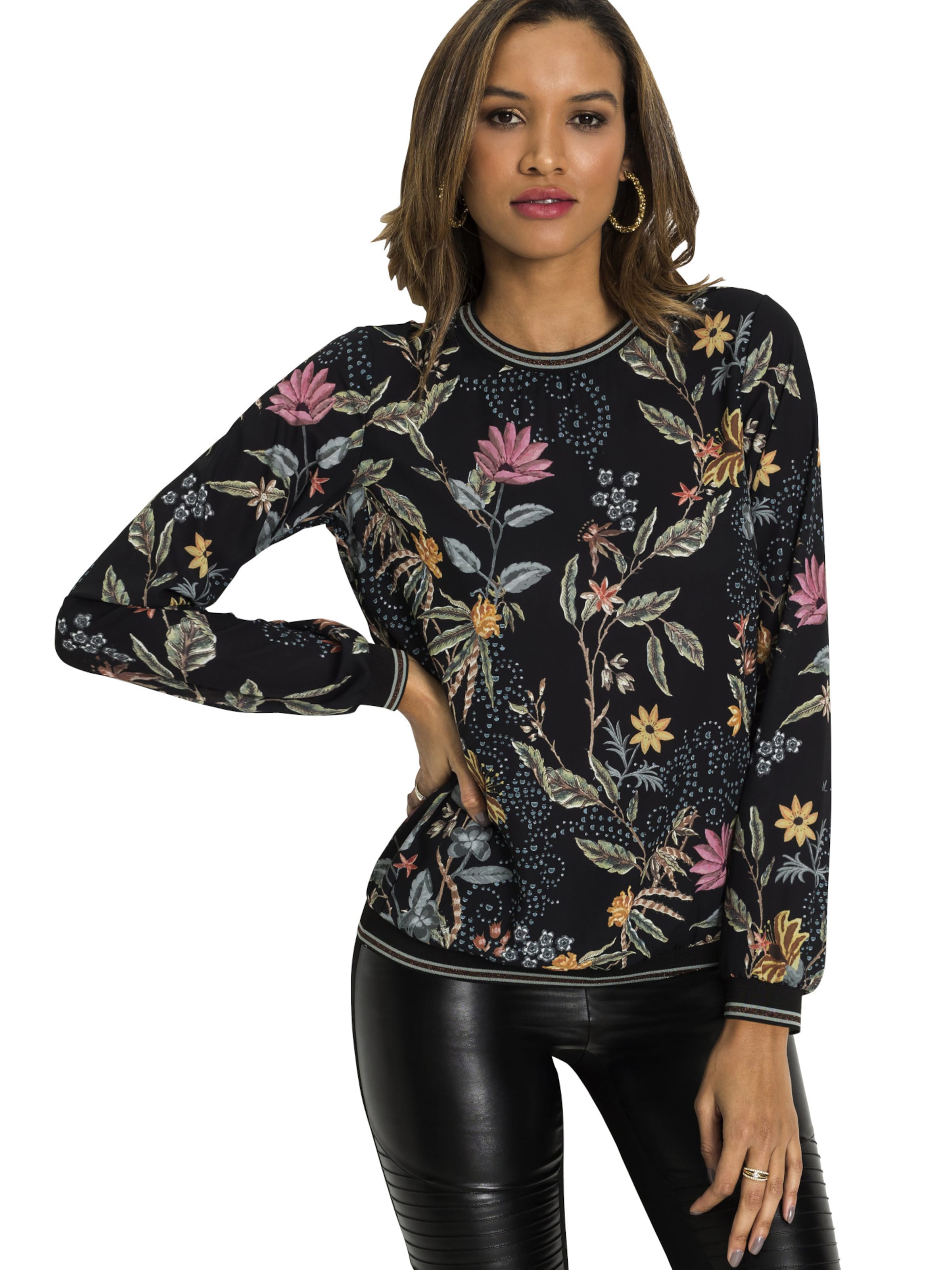 Camicia da donna di bonprix in nero: frontale